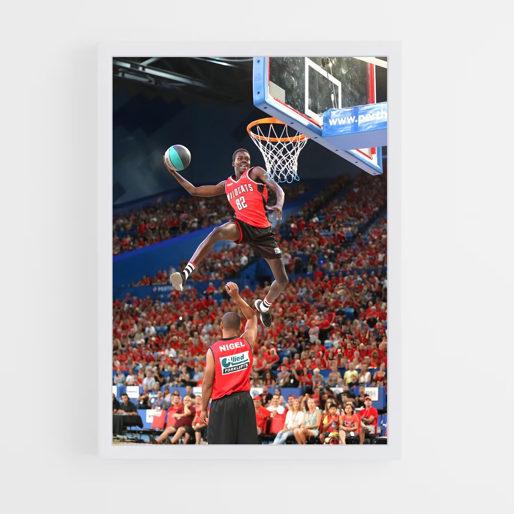 Poster Saut Sauvage – affiche Basketball (vue 3)